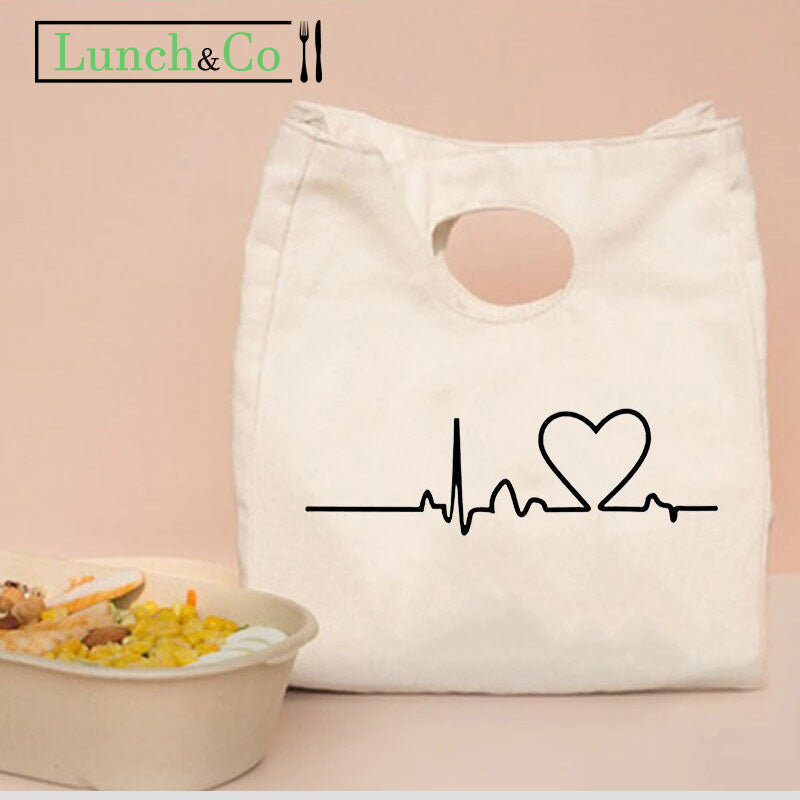 Bag Isotherme Blanc Coeur | Lunch&Co