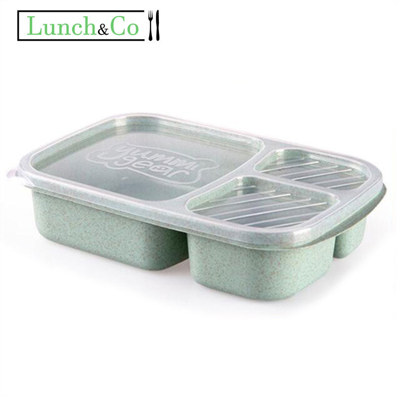 Bento Box Verte 3 Compartiments | Lunch&Co