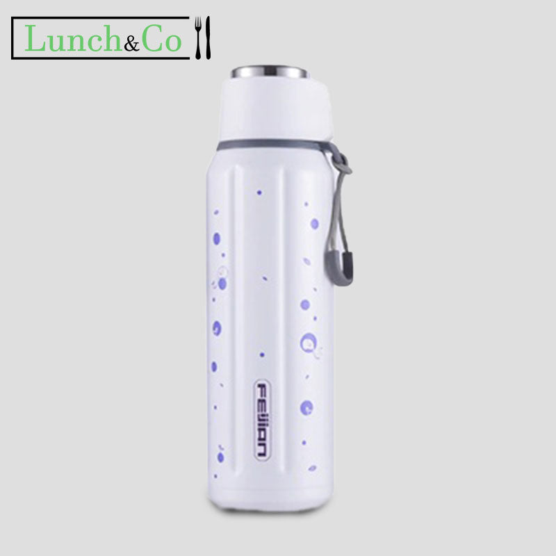 Gourde Isotherme Blanche et Grise | Lunch&Co