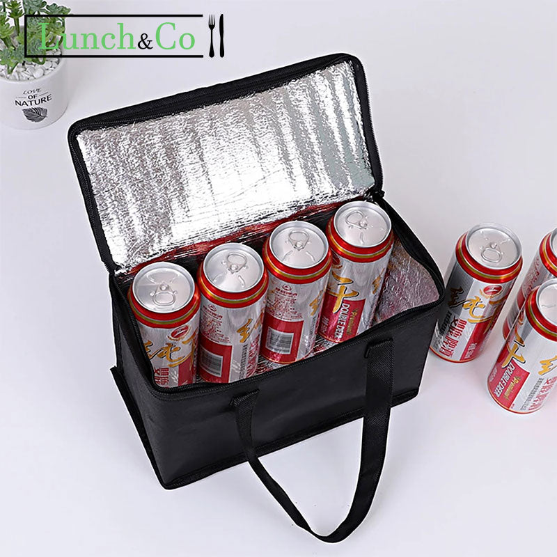 Lunch Bag Kraft Noir Large | Lunch&Co