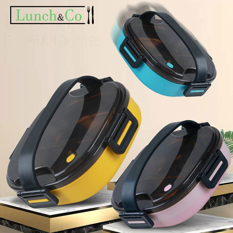 Lunch Box Chauffante Inox Jaune | Lunch&Co