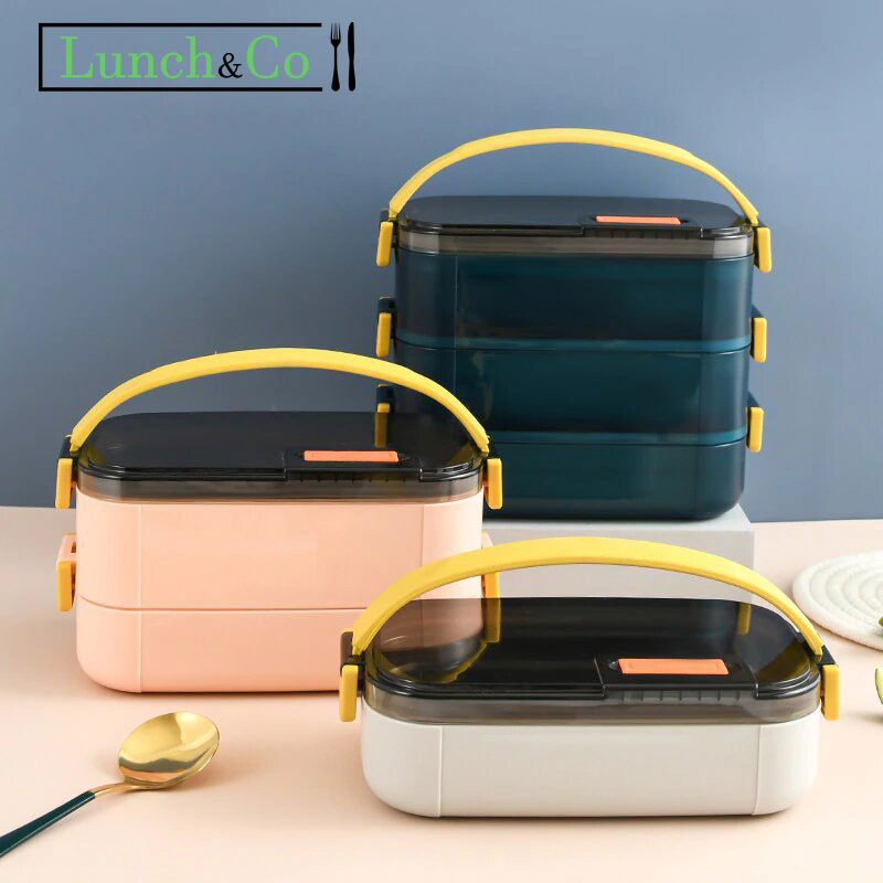 Lunch Box Isotherme Bleue 2 Etages | Lunch&Co