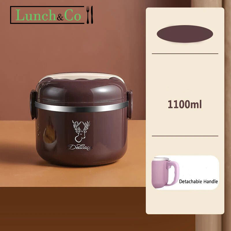 Lunch Box Japonaise Marron 1 Etage | Lunch&Co