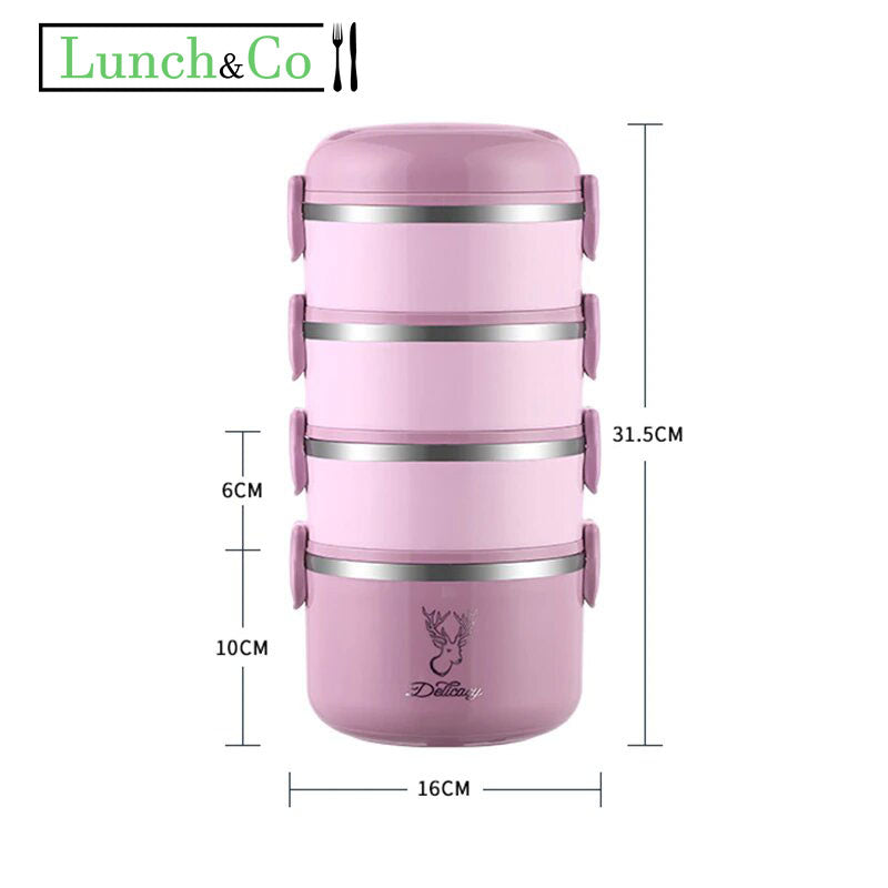 Lunch Box Japonaise Marron 3 Etages | Lunch&Co