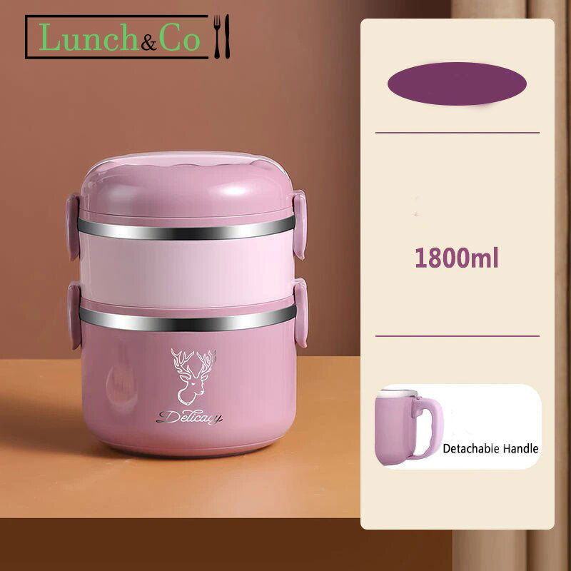 Lunch Box Japonaise Rose 2 Etages | Lunch&Co