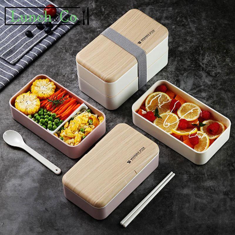 Lunch Box Originale Style Bois Rose | Lunch&Co