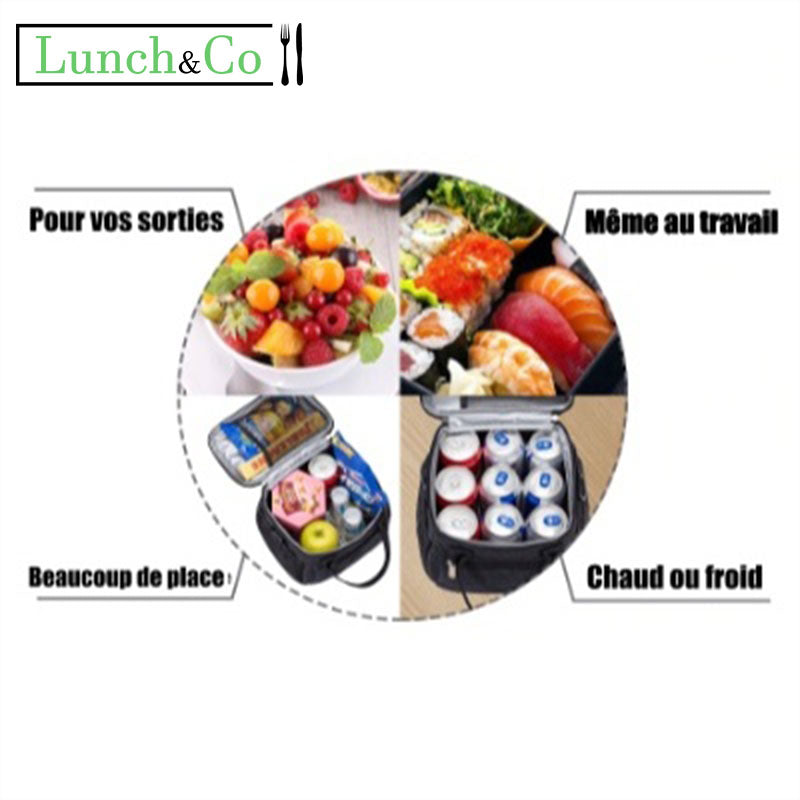 Sac Isotherme pour Repas Chaud Noir | Lunch&Co