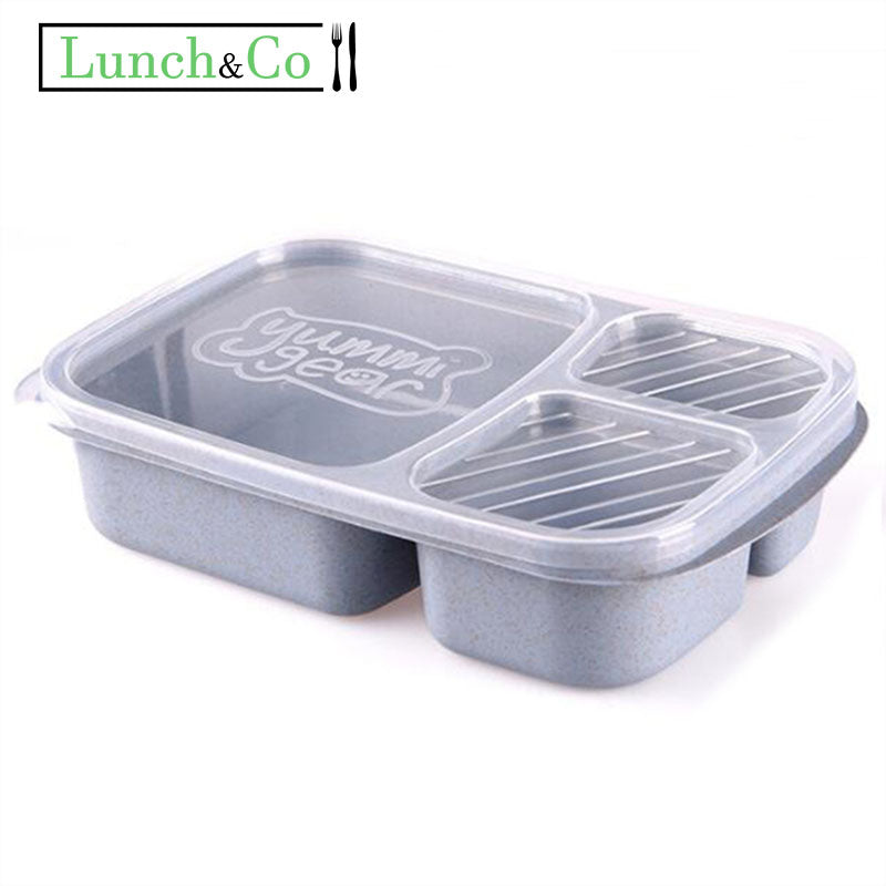 Bento Box Bleue 3 Compartiments | Lunch&Co