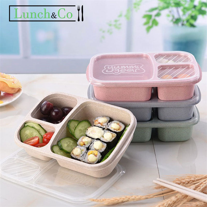 Bento Box Rose 3 Compartiments | Lunch&Co