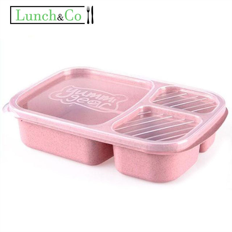 Bento Box Rose 3 Compartiments | Lunch&Co