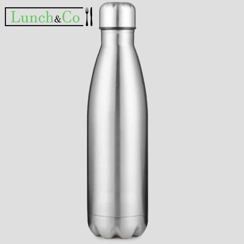 Bouteille Isotherme 500mL Argent | Lunch&Co