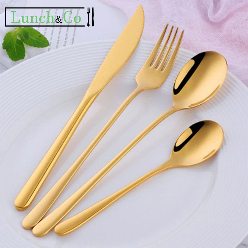 Couverts de Table Or 6 Pièces | Lunch&Co