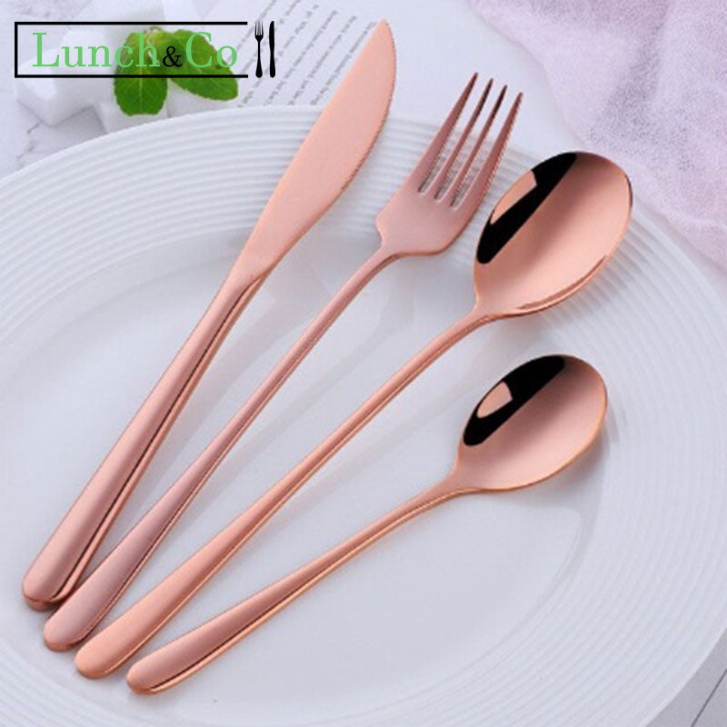 Couverts de Table Or Rose 1 Pièce | Lunch&Co