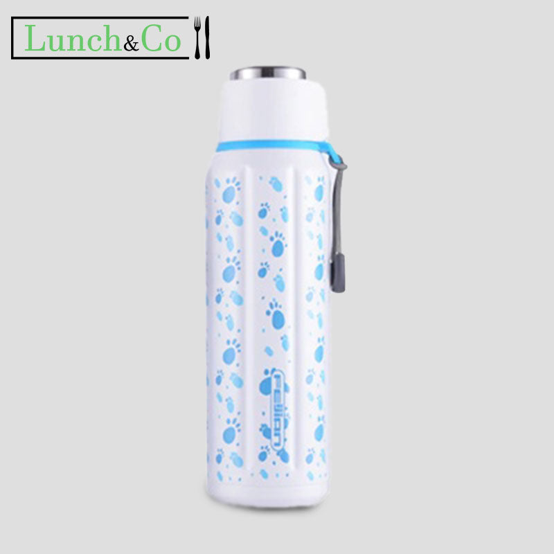 Gourde Isotherme Blanche et Bleue | Lunch&Co