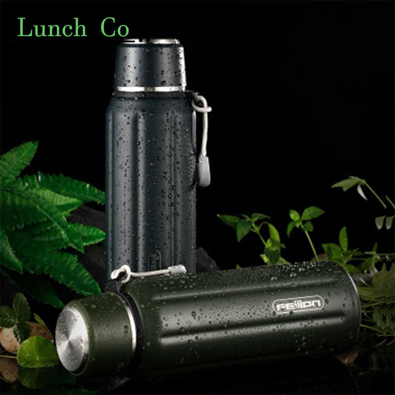 Gourde Isotherme Blanche et Verte | Lunch&Co