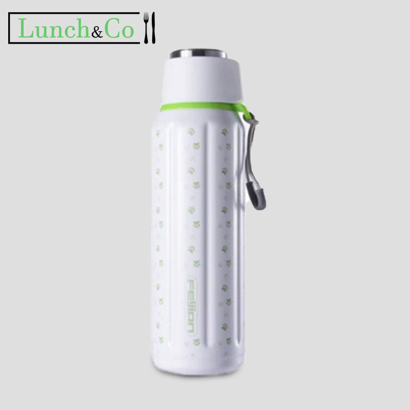 Gourde Isotherme Blanche et Verte | Lunch&Co