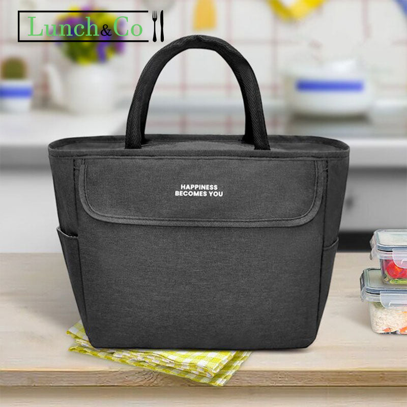 Lunch Bag Adulte Noir Large | Lunch&Co