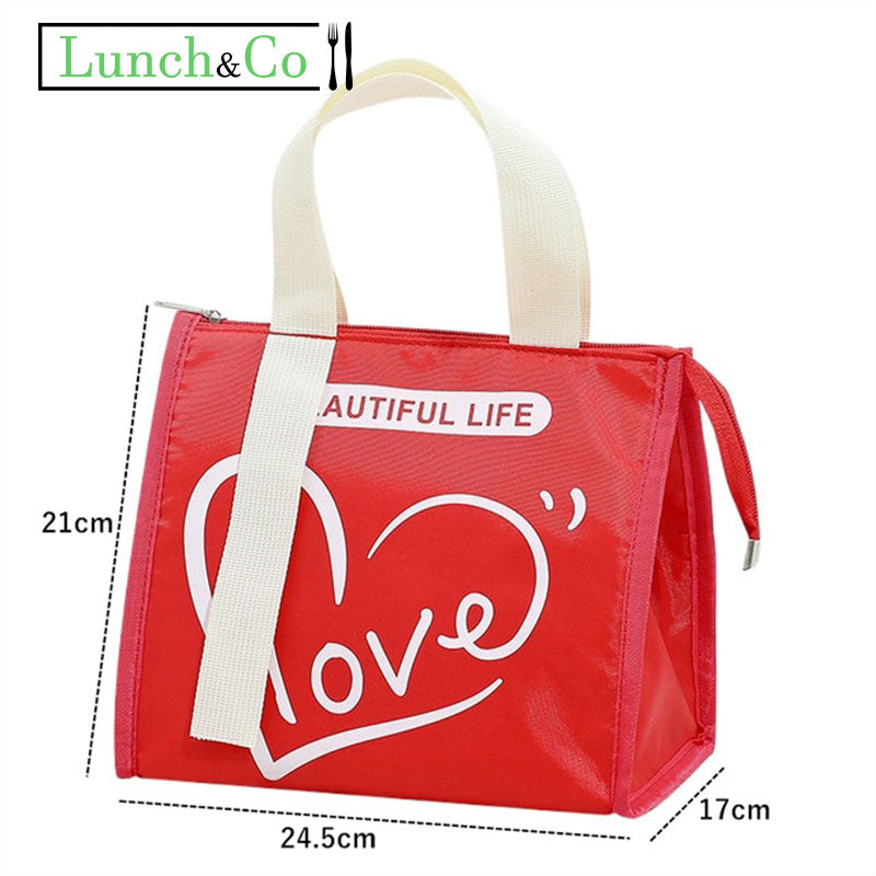 Lunch Bag Coeur Rouge | Lunch&Co
