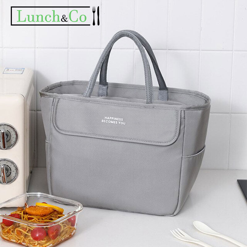 Lunch Bag Fait Main Gris Large | Lunch&Co