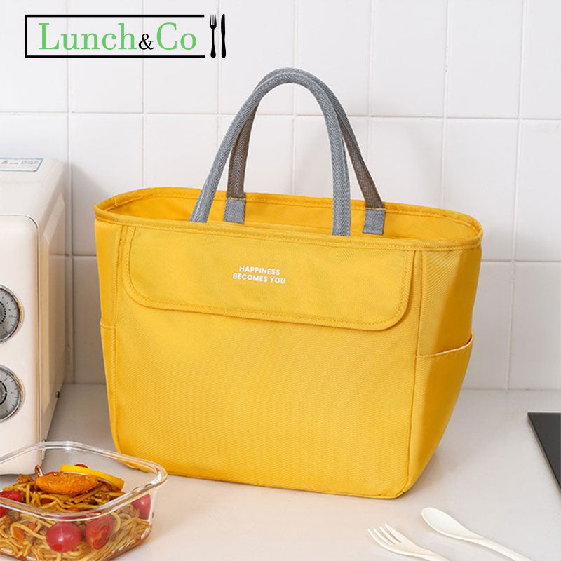 Lunch Bag Fait Main Jaune Large | Lunch&Co