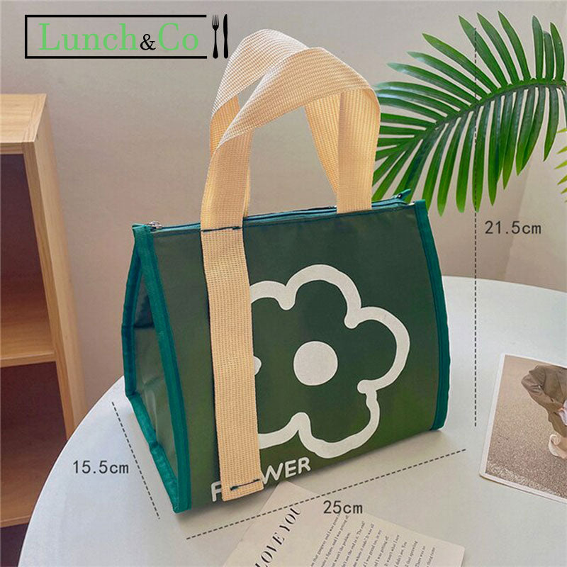 Lunch Bag Fleur Vert 2 | Lunch&Co