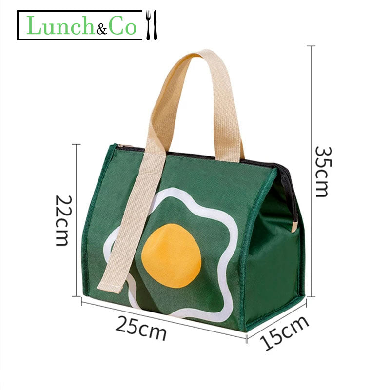 Lunch Bag Fleur Vert 3 | Lunch&Co