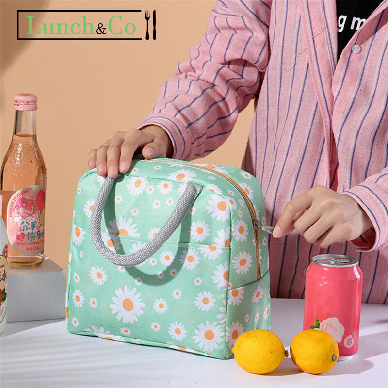 Lunch Bag Fleurs Bleu | Lunch&Co