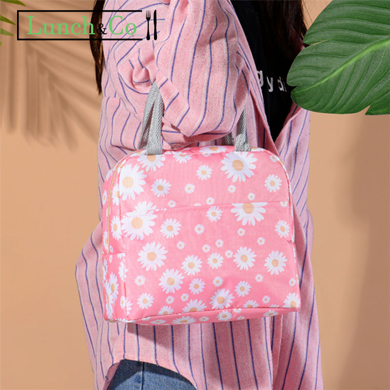 Lunch Bag Fleurs Rose | Lunch&Co