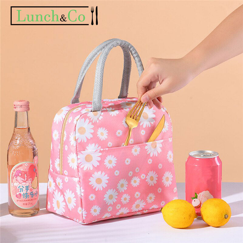Lunch Bag Fleurs Rose | Lunch&Co