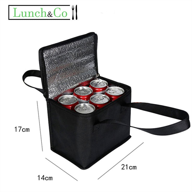 Lunch Bag Kraft Noir Petit | Lunch&Co