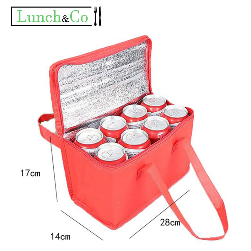 Lunch Bag Kraft Rouge Large | Lunch&Co