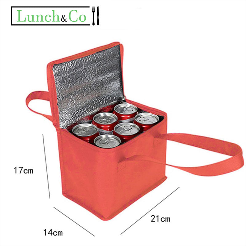 Lunch Bag Kraft Rouge Petit | Lunch&Co