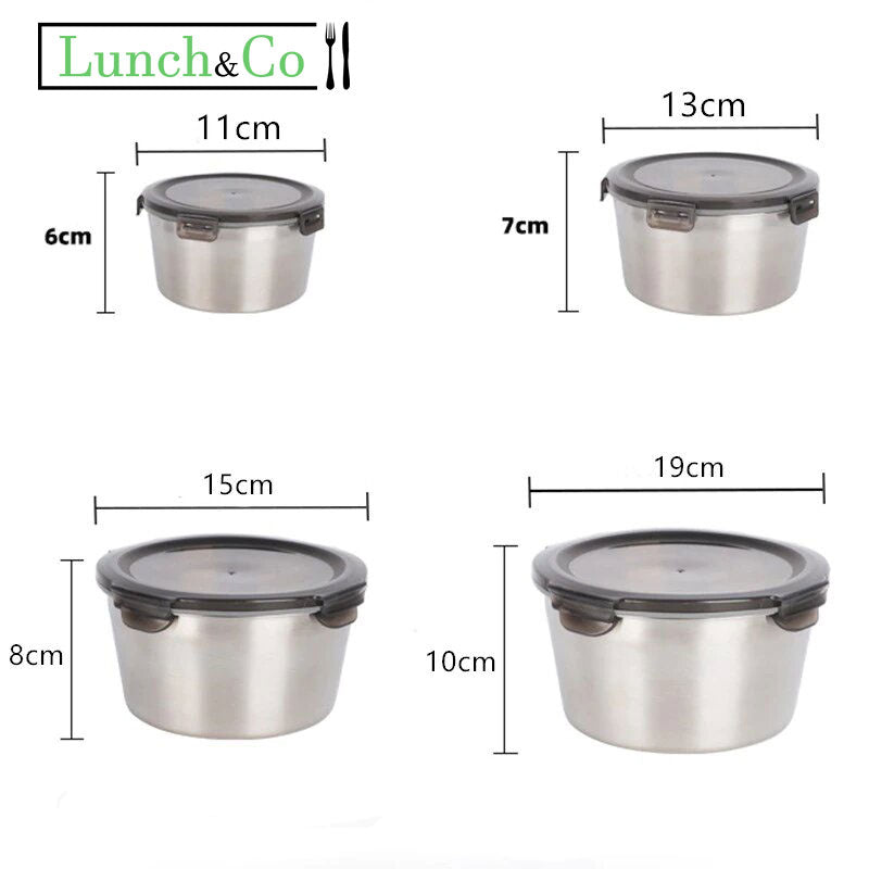 Lunch Box Acier Inox 3500ml | Lunch&Co