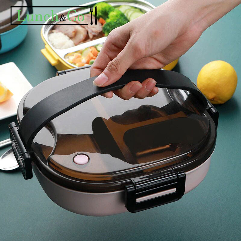 Lunch Box Chauffante Inox Jaune | Lunch&Co