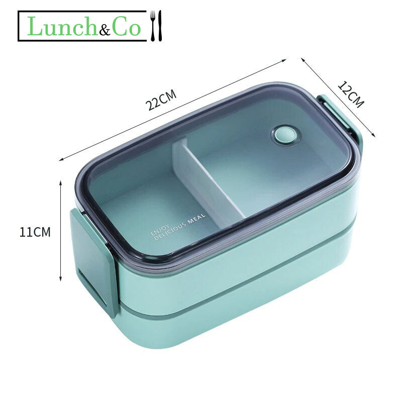 Lunch Box Inox Bleue A 2 Etages | Lunch&Co