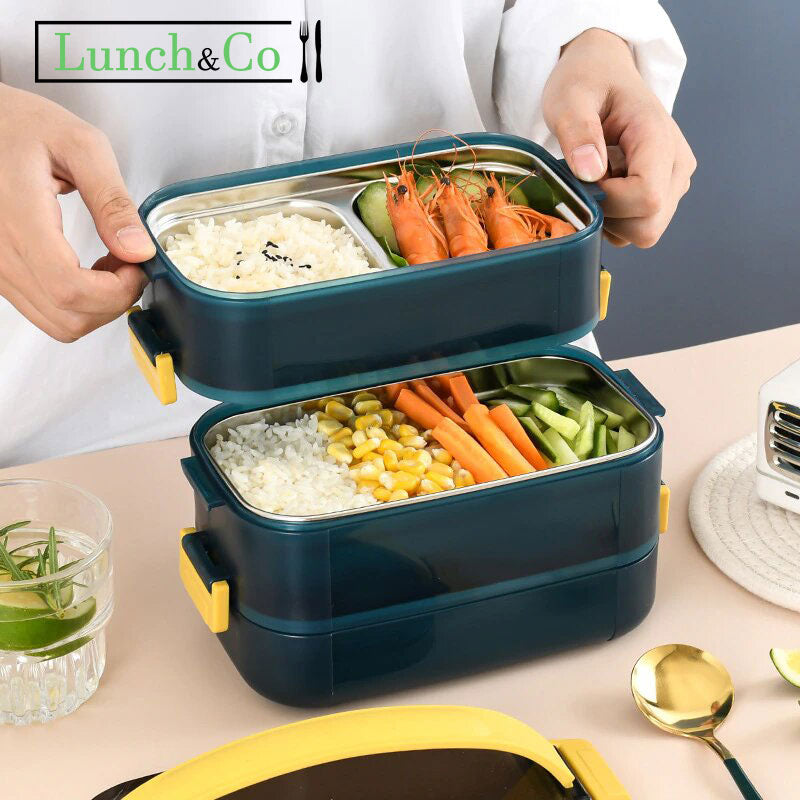 Lunch Box Isotherme Blanche 2 Etages | Lunch&Co