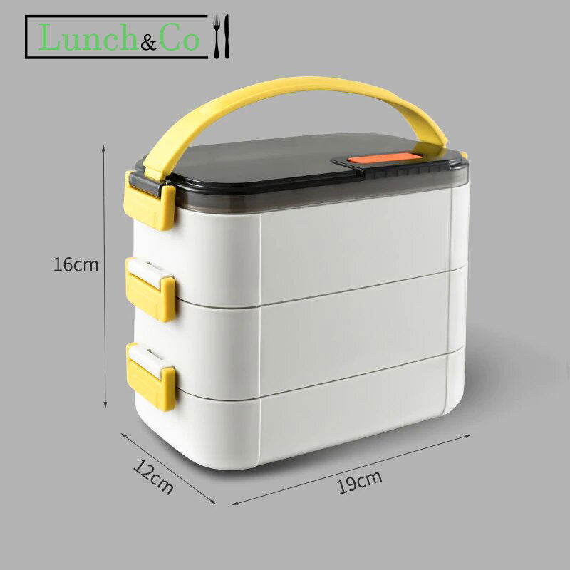 Lunch Box Isotherme Blanche 3 Etages | Lunch&Co