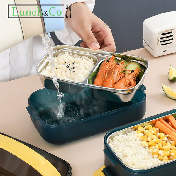 Lunch box ronde bleue