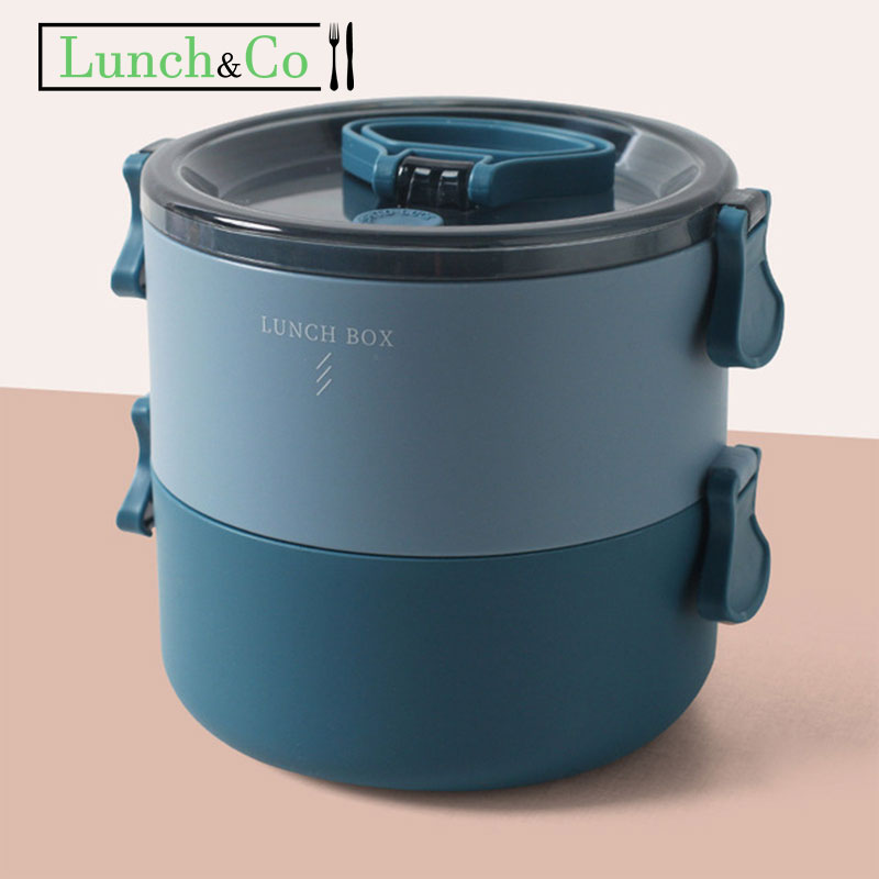 Lunch Box Isotherme Bleu 2 Etages | Lunch&Co
