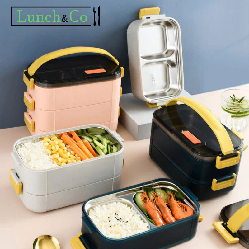 Lunch Box Isotherme Bleue 2 Etages | Lunch&Co