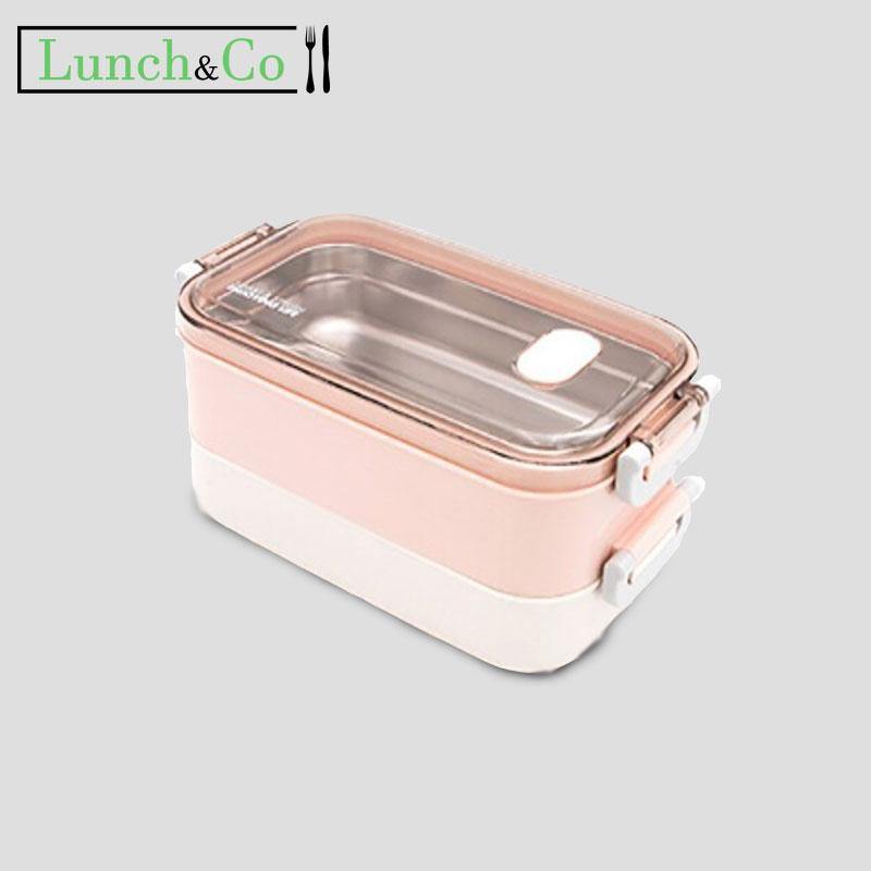 Lunch Box Chauffante Inox Rose - Lunch&Co