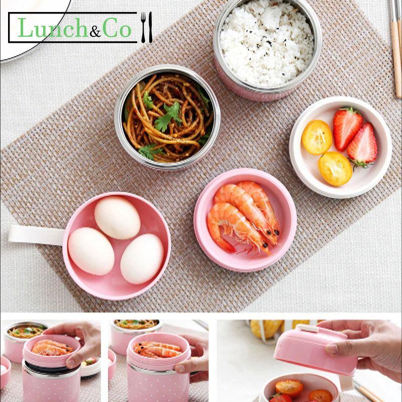 Lunch Box Isotherme Inox 1 Étage Bleue | Lunch&Co