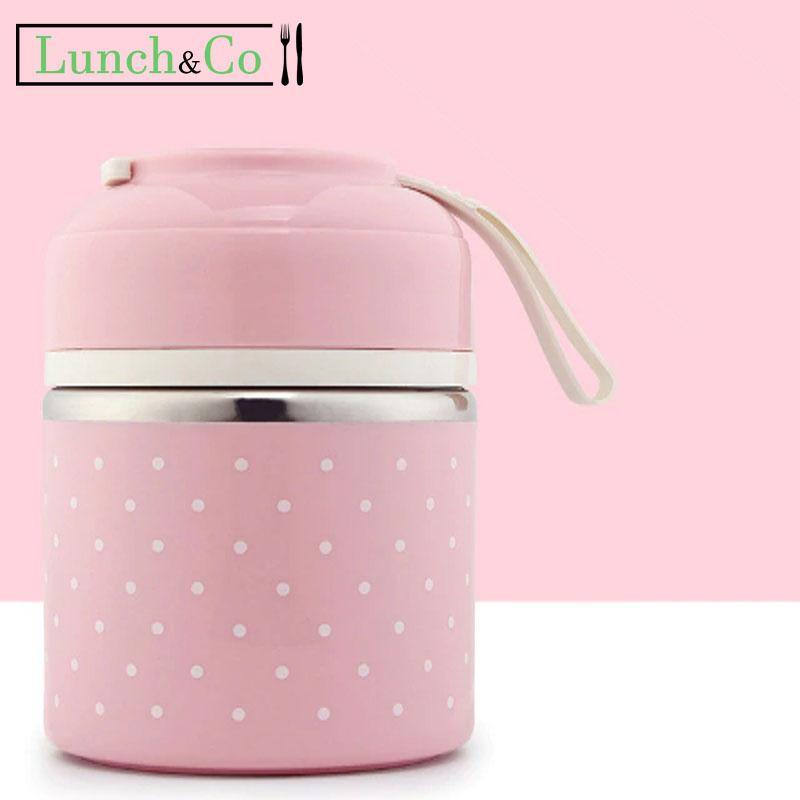 Lunch Box Isotherme Inox 1 Étage Rose | Lunch&Co