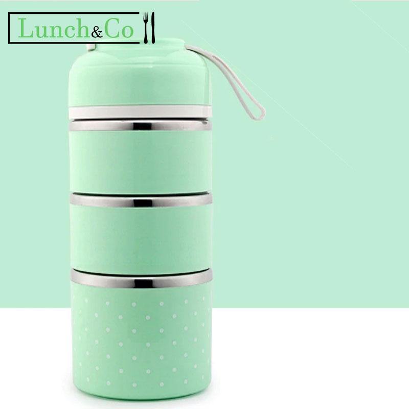 Lunch Box Isotherme Inox 3 étages Verte | Lunch&Co