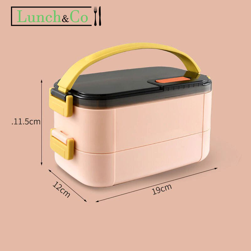 Lunch Box Isotherme Rose 2 Etages - Lunch&Co