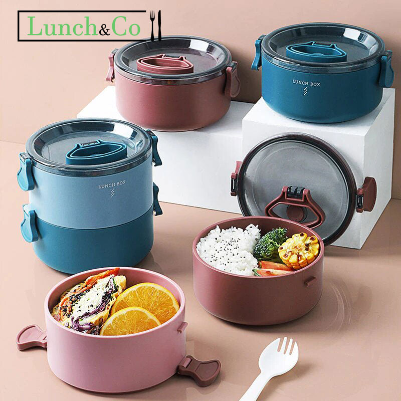 Lunch Box Isotherme Rouge 2 Etages | Lunch&Co