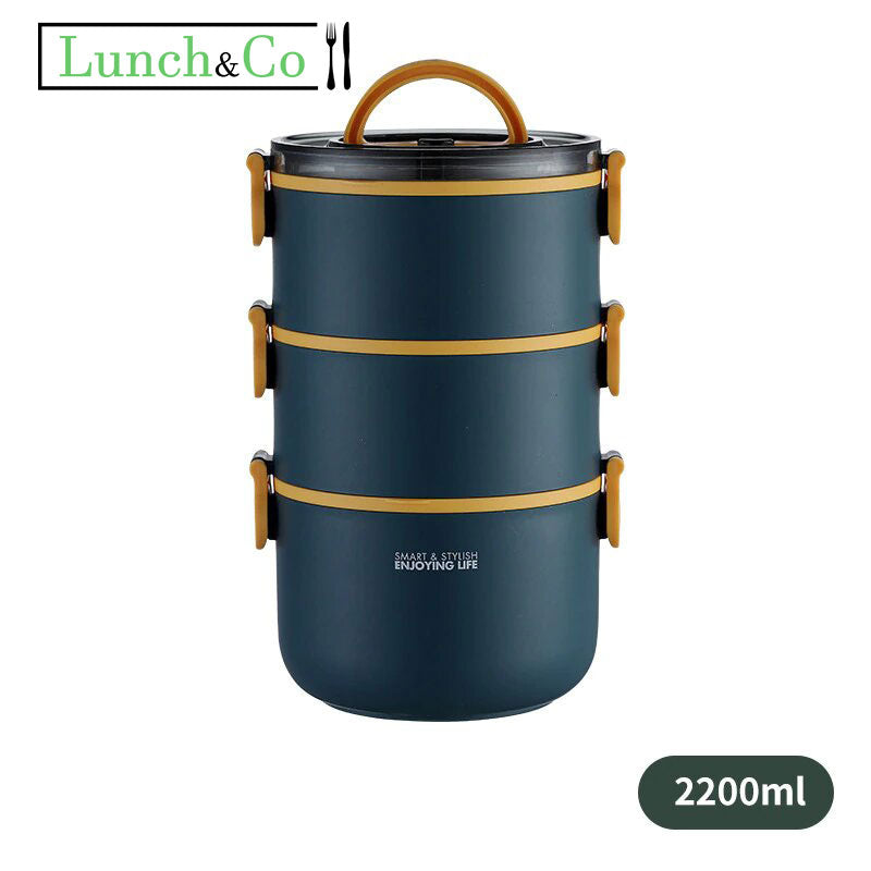 Lunch Box Japonaise Bleue 3 Etages | Lunch&Co