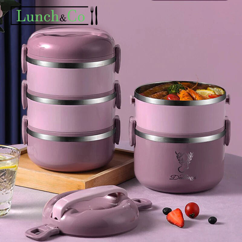 Lunch Box Japonaise Marron 3 Etages | Lunch&Co