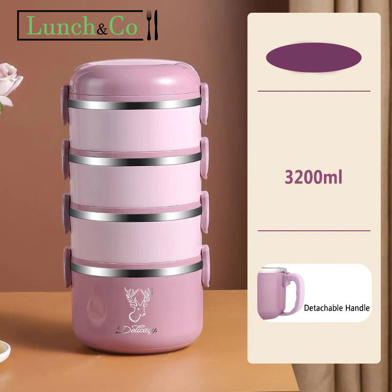Lunch Box Japonaise Rose 4 Etages | Lunch&Co