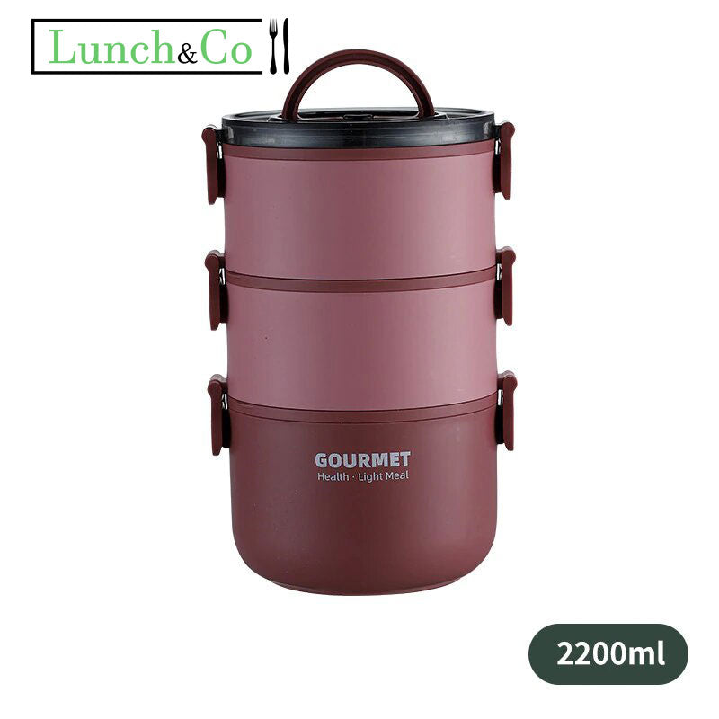 Lunch Box Japonaise Rouge 3 Etages | Lunch&Co